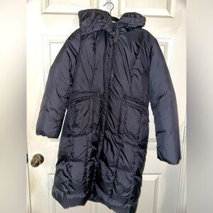 Cole Hann women’s black long down filled puffer jacket S winter fall